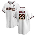 Arizona Diamondbacks #23 Zac Gallen White MAROU 2023 World Series Cool Base Stitched Jersey