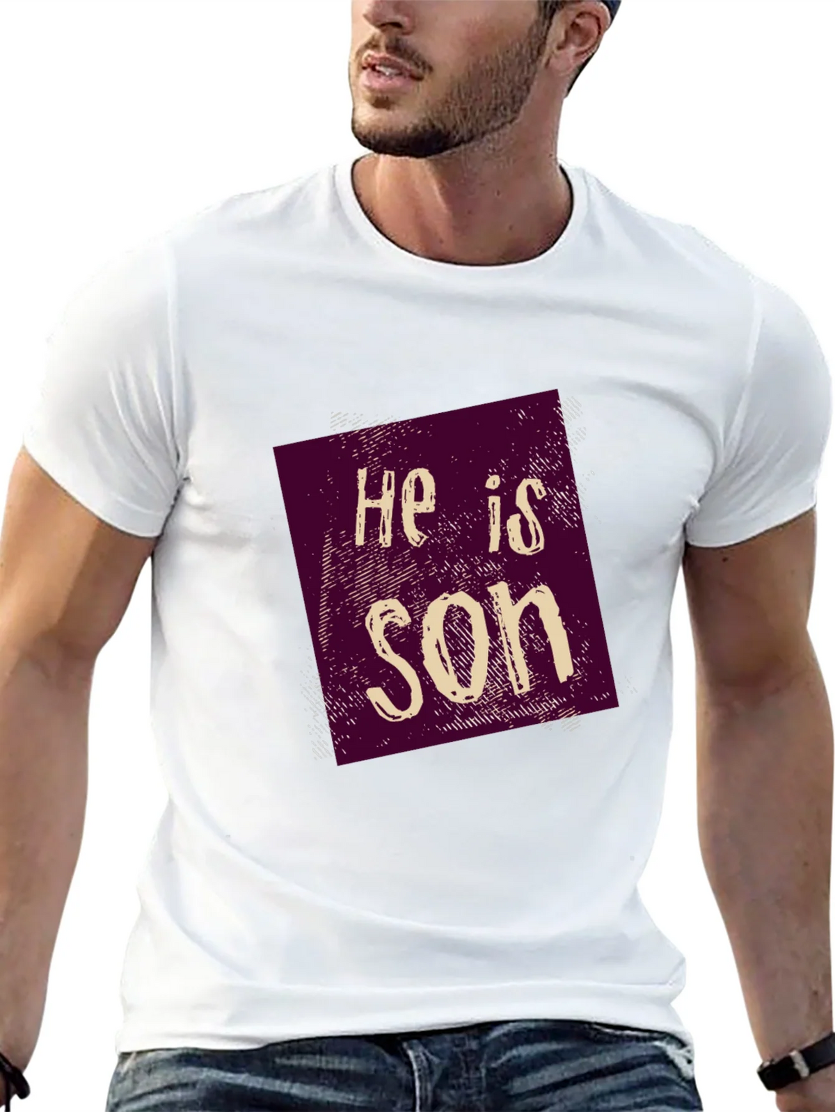 He is Son Graphic Tee - Casual Style