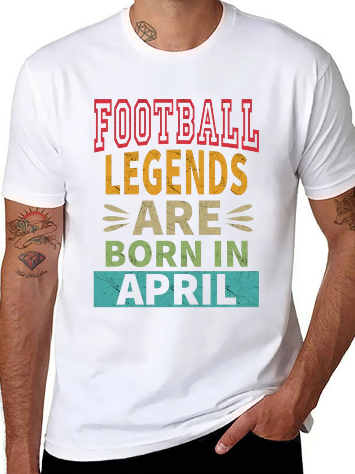 Football Legends Born In April T-Shirt