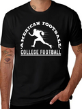 American College Football T-Shirt - Black