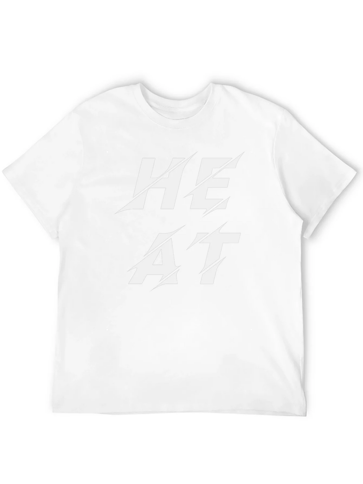 Heat Slashed Text Graphic Black T-Shirt