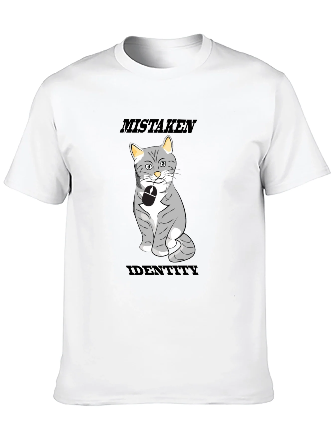 Mistaken Identity Cat T-Shirt Funny Graphic Tee