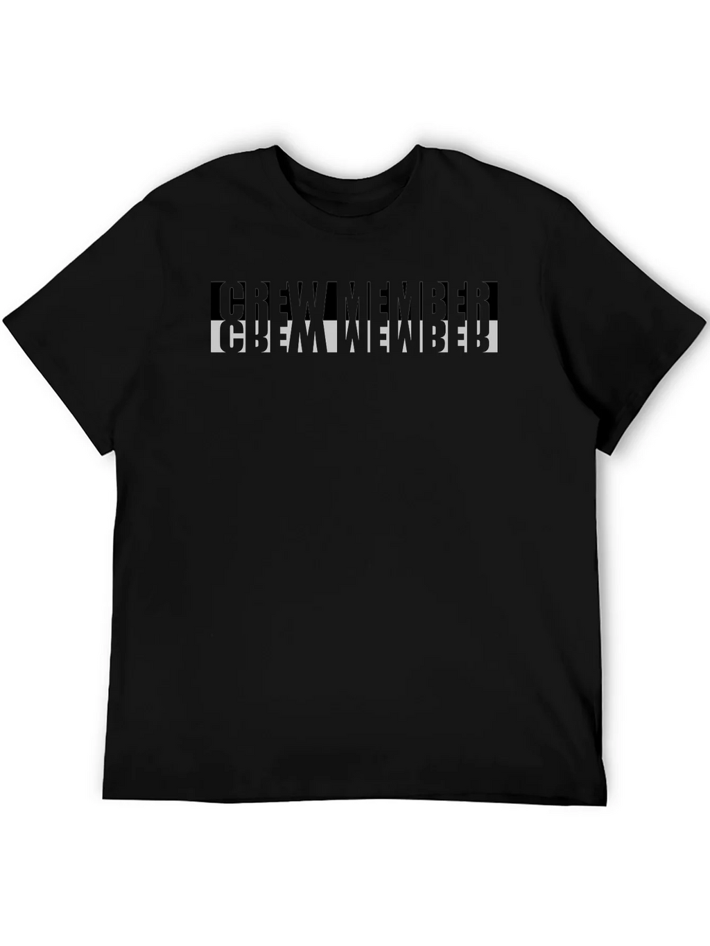 Crew Member Graphic Tee - Black Crew Neck T-Shirt