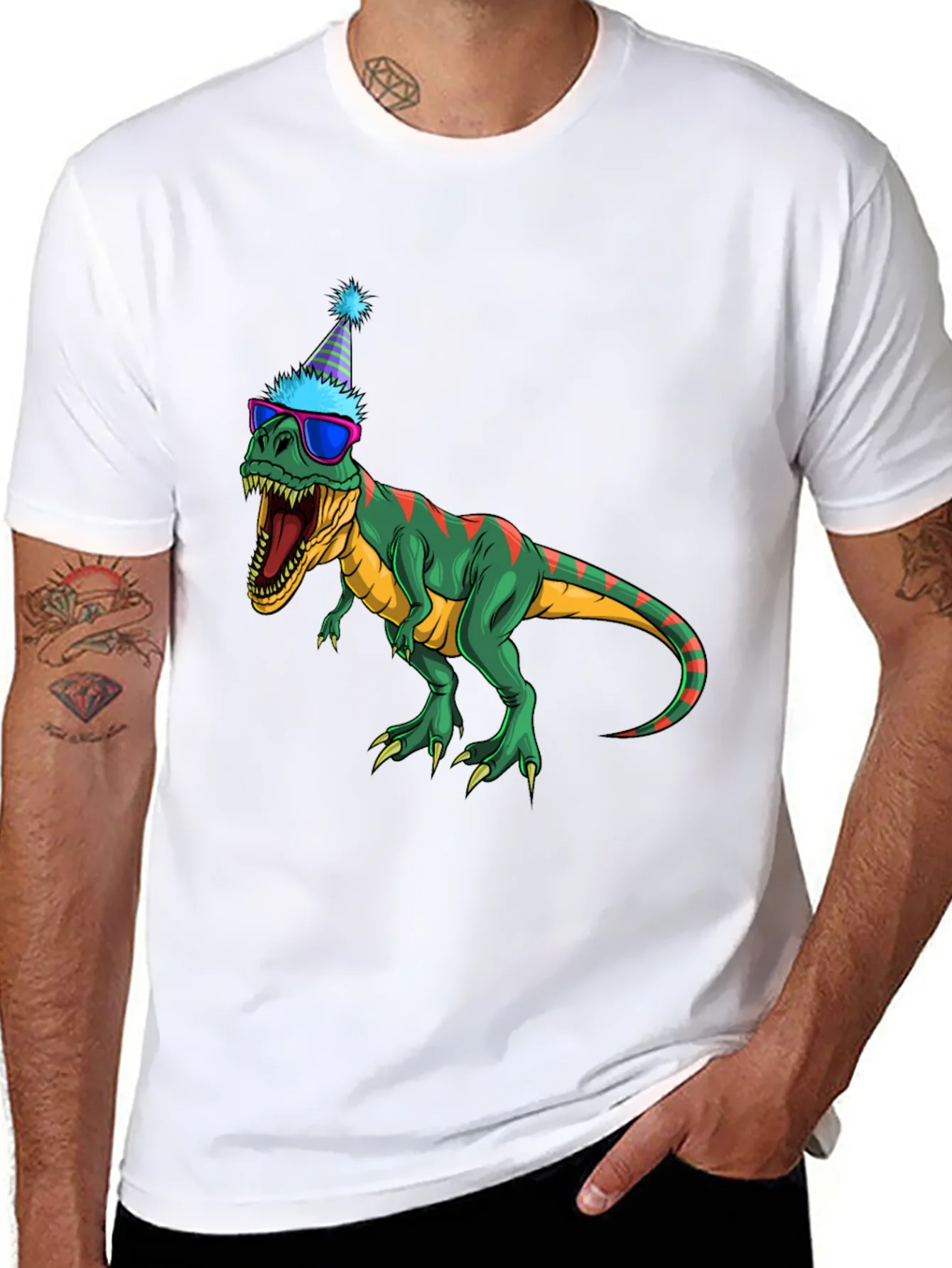 Party Dino T-Shirt - Fun & Festive