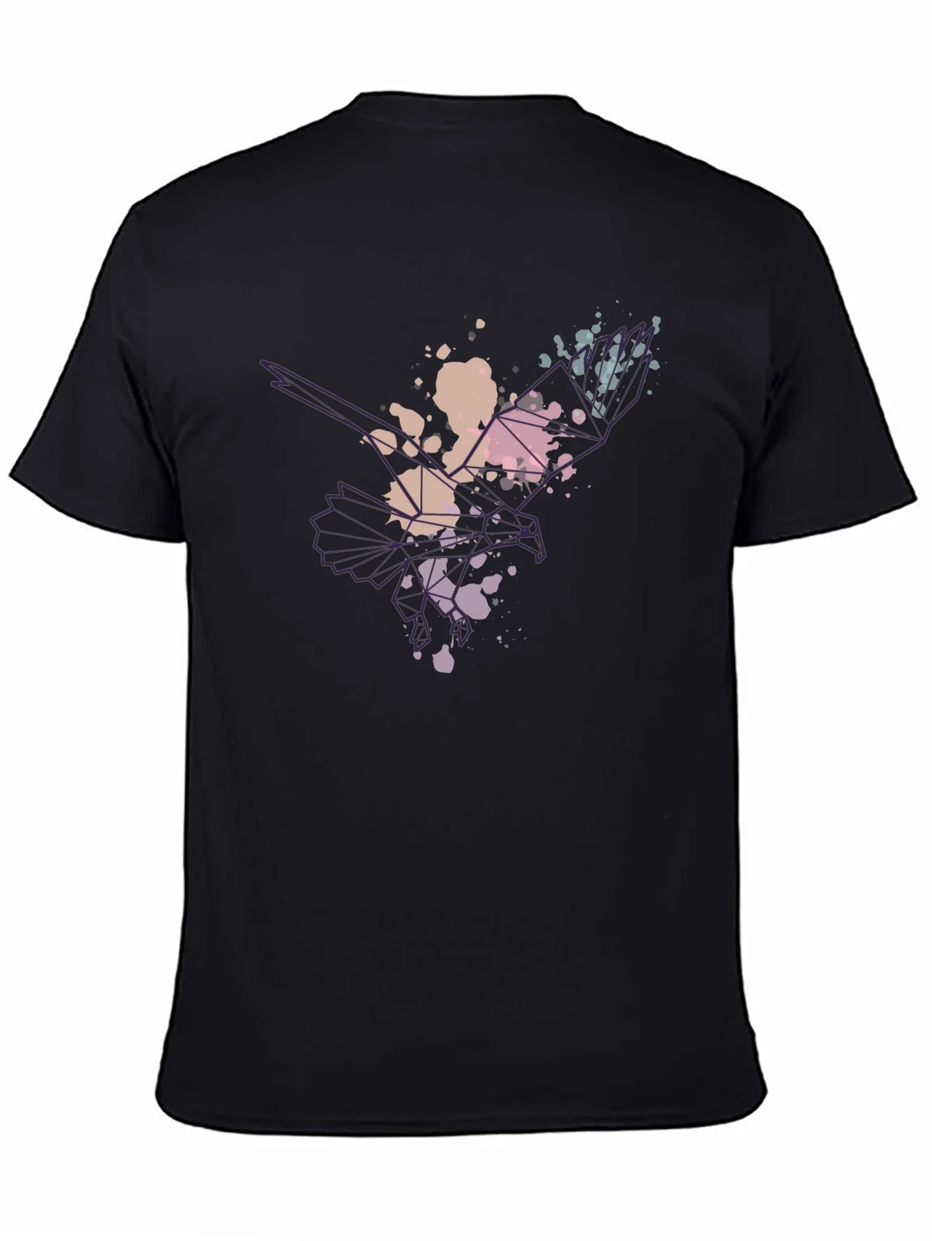Abstract Eagle Mens Black T-Shirt