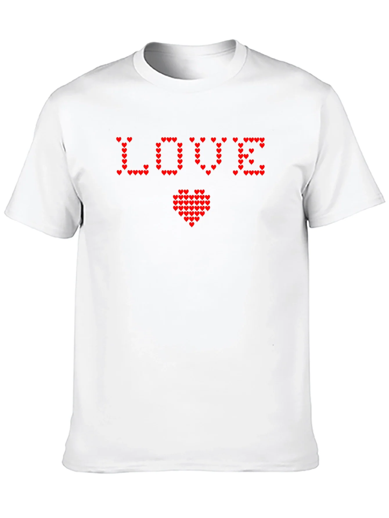 Heart Pixel Love Graphic Tee - Soft Cotton Blend
